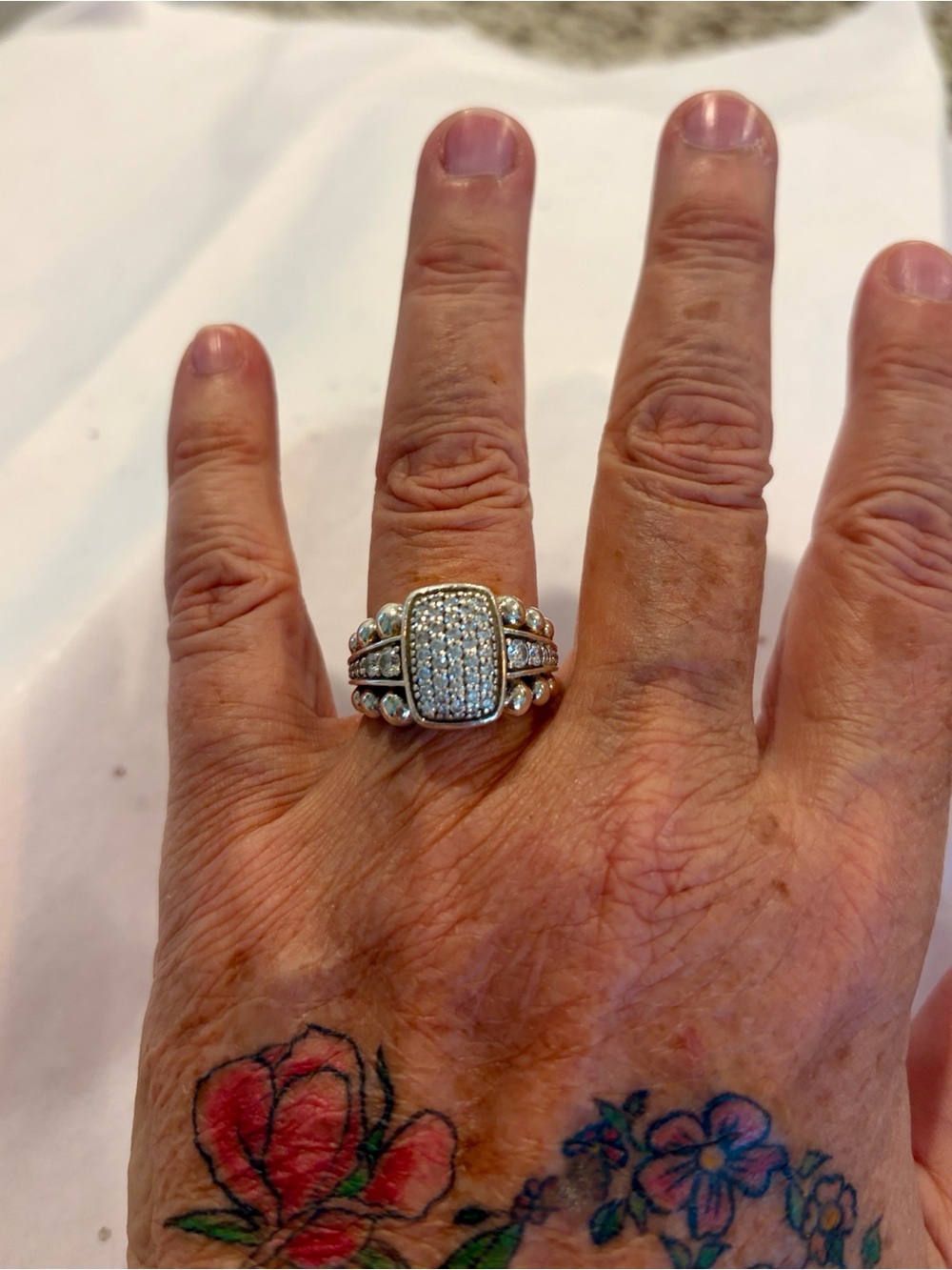LAGOS Caviar Spark Large Diamond Statement Ring
